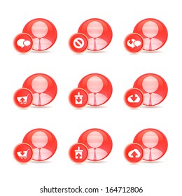 set of Person icon, vector 