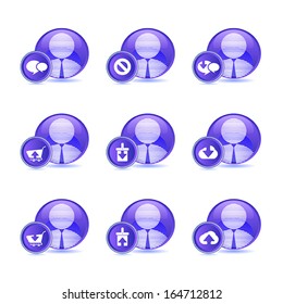 set of Person icon, vector 