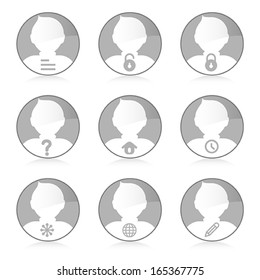 set of person icon, vector