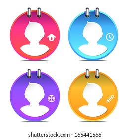 set of Person icon, vector