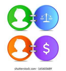 set of Person icon, vector