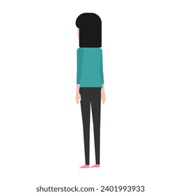 set of person poses facing set