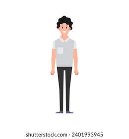 set of person poses facing set