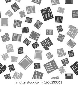 Set Personal document, Delete file document, Medical hospital building with shield and Empty form on seamless pattern. Vector