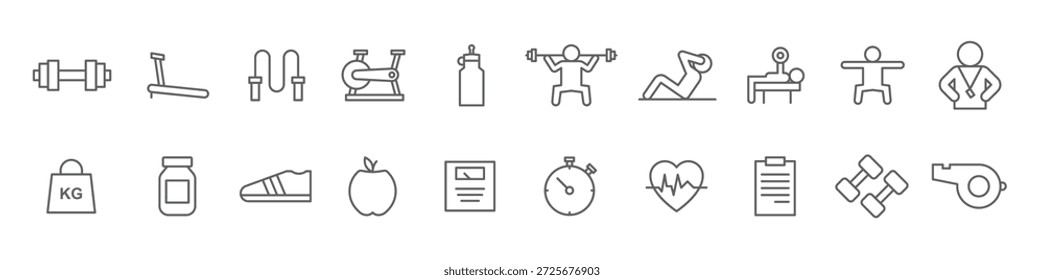 set of Personal Trainer vector illustration