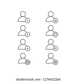 set persons web icon.vector illustration