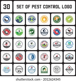 a set of pest control logo , a set of exterminator logo