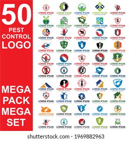 set of pest control logo , set of insects vector