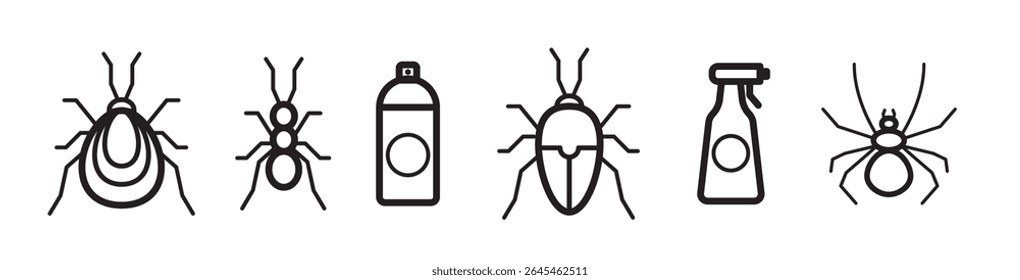 Set pest control vector illustration