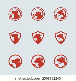 set of pet care logo icon