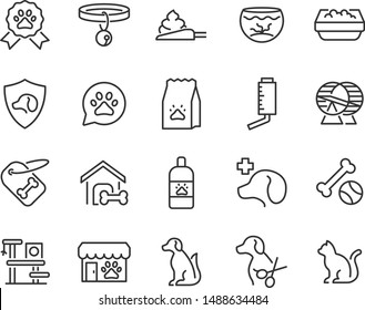 Set Of Pet Icon, Dog, Cat, Puppy