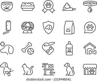 set of pet icons, dog, cat, puppy, kit, lovely