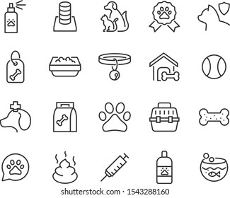 set of pet icons, dog, cat, puppy, animals - Shutterstock ID 1543288160