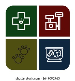 Conjunto de iconos de mascota. Como Veterinario, Scratching post, Animal, Fish tank , íconos de mascotas