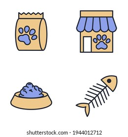 Set of Pet, vet, pet shop icon. pet shop pack symbol template for graphic and web design collection logo vector illustration