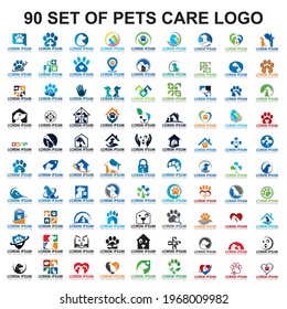 set of pets care logo , set of veterinary vector