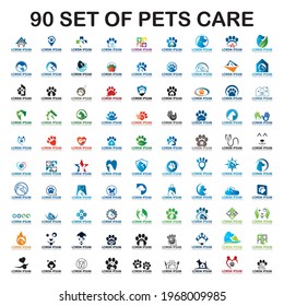 set of pets care logo , set of veterinary vector