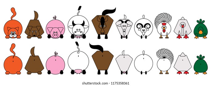 set of pets. Icons