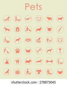 It is a set of pets simple web icons