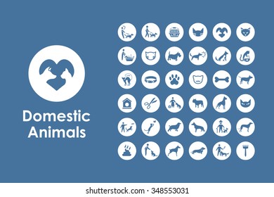 It is a set of pets simple web icons