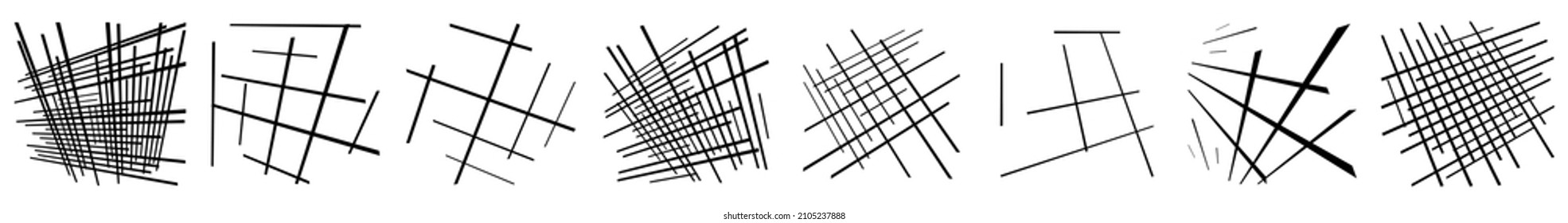 Set pf 3d ,spatial grids, meshes. Interlace, interlocking, intersecting lines in perspective. Abstract grating, trellis, lattice, netting