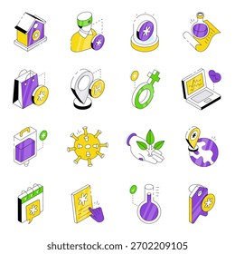 Isometrische Symbole für die Pharmazie
