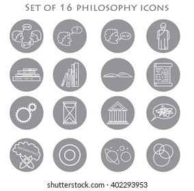 Set of philosophy icons
