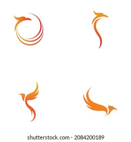 set of Phoenix logo design vector illustration