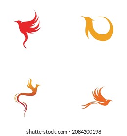 set of Phoenix logo design vector illustration