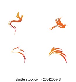 set of Phoenix logo design vector illustration