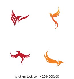 set of Phoenix logo design vector illustration