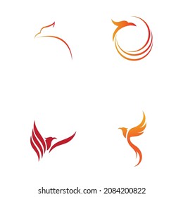 set of Phoenix logo design vector illustration