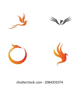 set of Phoenix logo design vector illustration