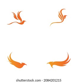 set of Phoenix logo design vector illustration