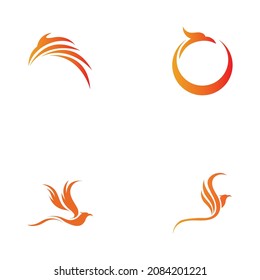 set of Phoenix logo design vector illustration