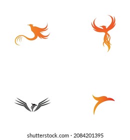 set of Phoenix logo design vector illustration