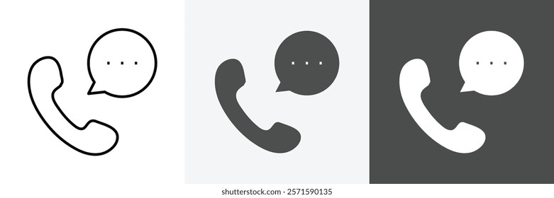 Set of Phone Call icons set vector art