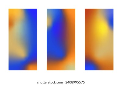 set of phone gradient vector mesh wallpapers, each size 1170 px x 2532 px
