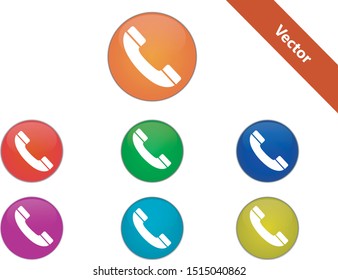 Set of phone icon Color vector illustration -eps10