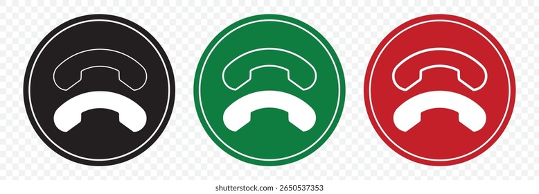 Set of phone icon variations in different styles, phone icon set, call icons, black and white, phone call icon, Vector illustration. EPS 10.