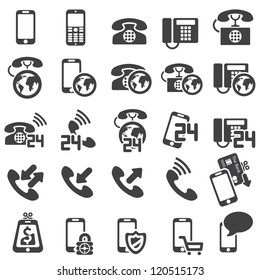 set of phone icons