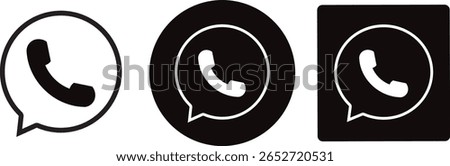 Set of Phone icons. contact message sign, Black call icon sign, call icon design, Contact us icon vector illustration,
