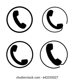 Set phone icons, flat design template, vector