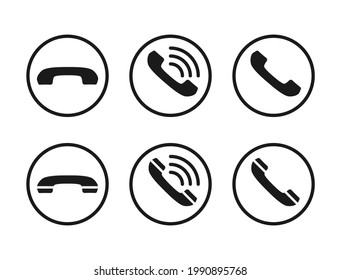 Set of phone icons in several variants