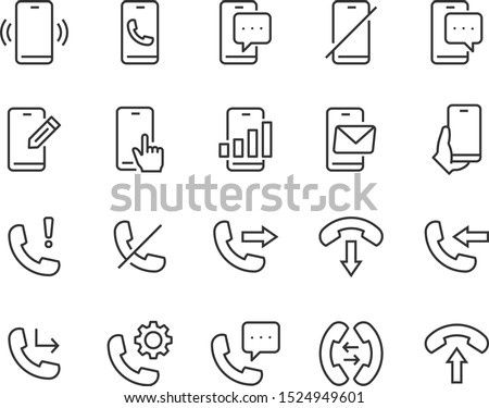 set of phone icons, smart phone, call, talk