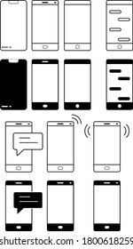 conjunto de iconos de teléfono vector para el diseño web 