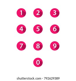 Set phone numeber vector template