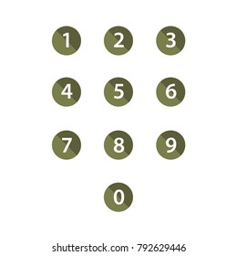 Set phone numeber vector template