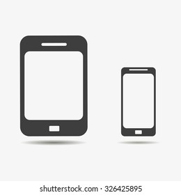 set of phone tablet in flat design
