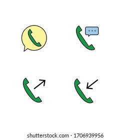 conjunto de iconos de vector de teléfono